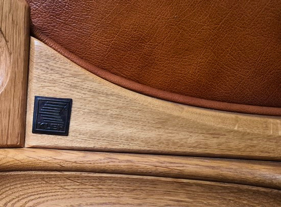 Kler Komplet wypoczynkowy 2+1 drewno,skóra prawdziwa - 3