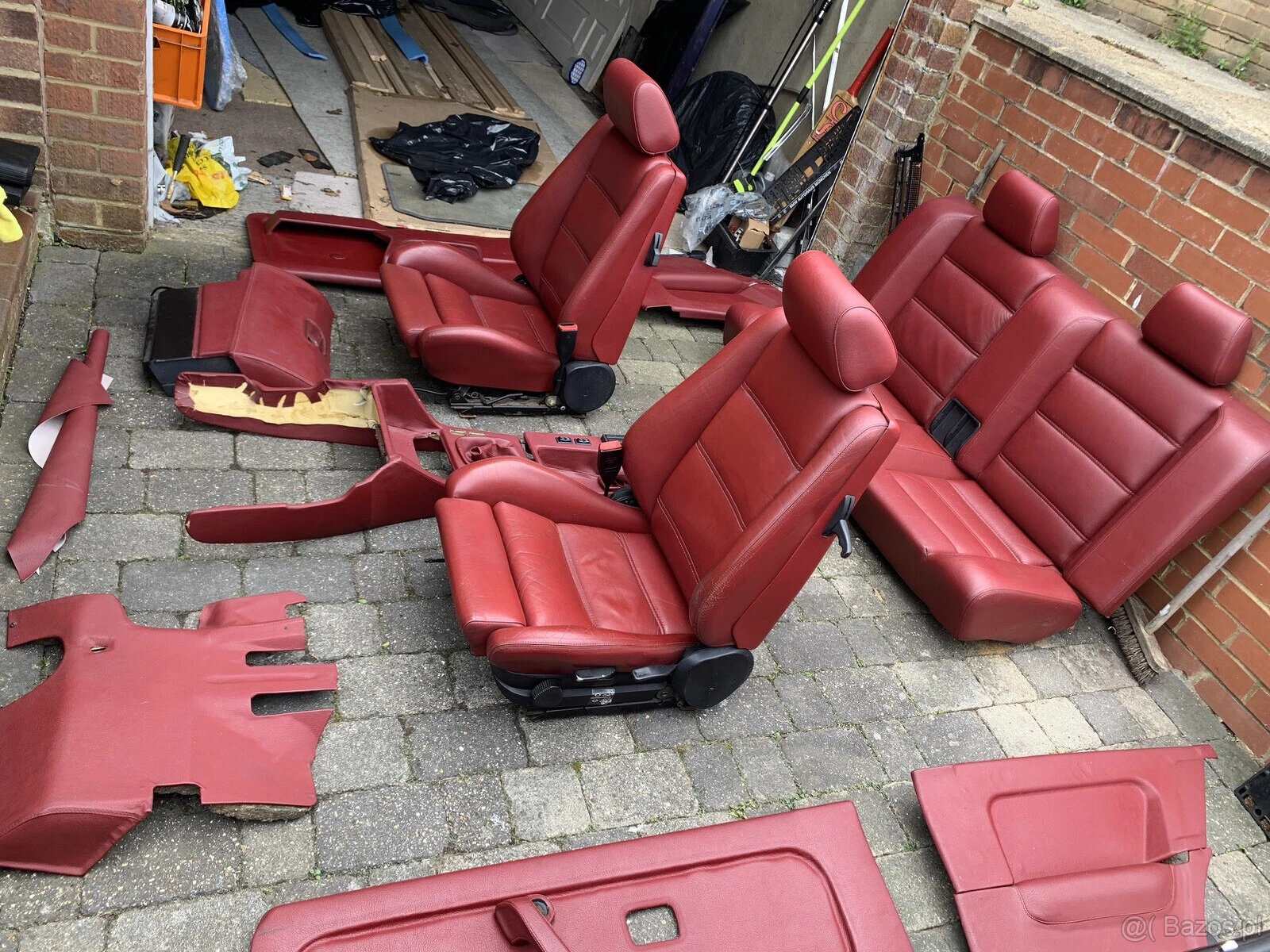 bmw e30 m3 czerwone skórzane wnętrze podgrzewane - 3