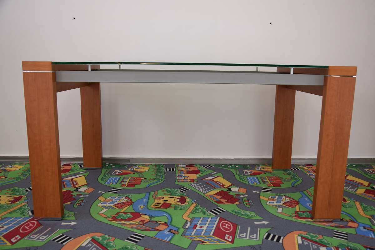 stół nierozkładany - szklany blat - jak nowy - 3