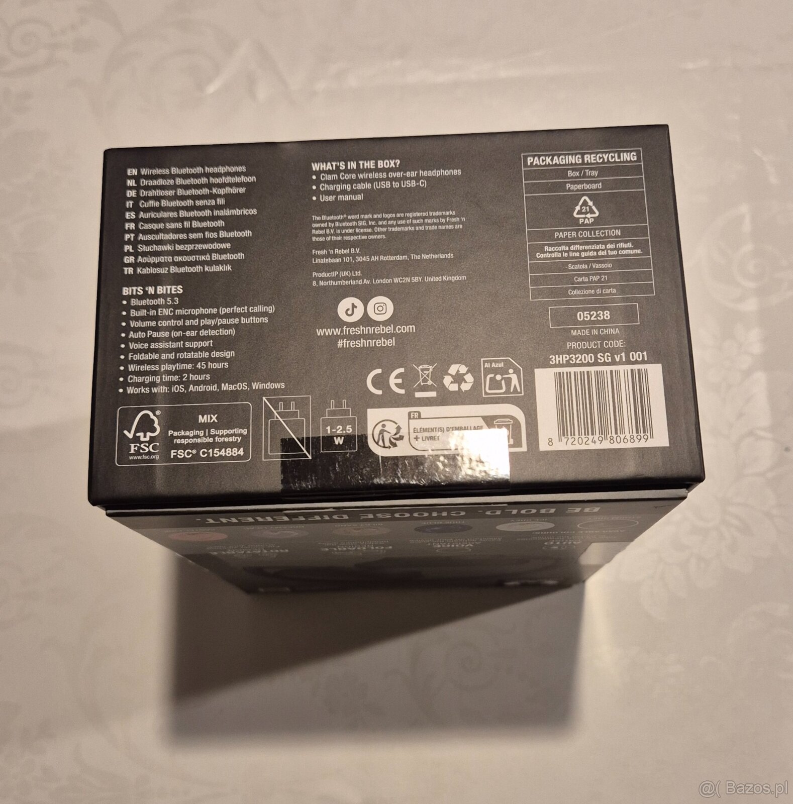 Bezprzewodowe słuchawki nauszne Clam Core Storm Grey - 3