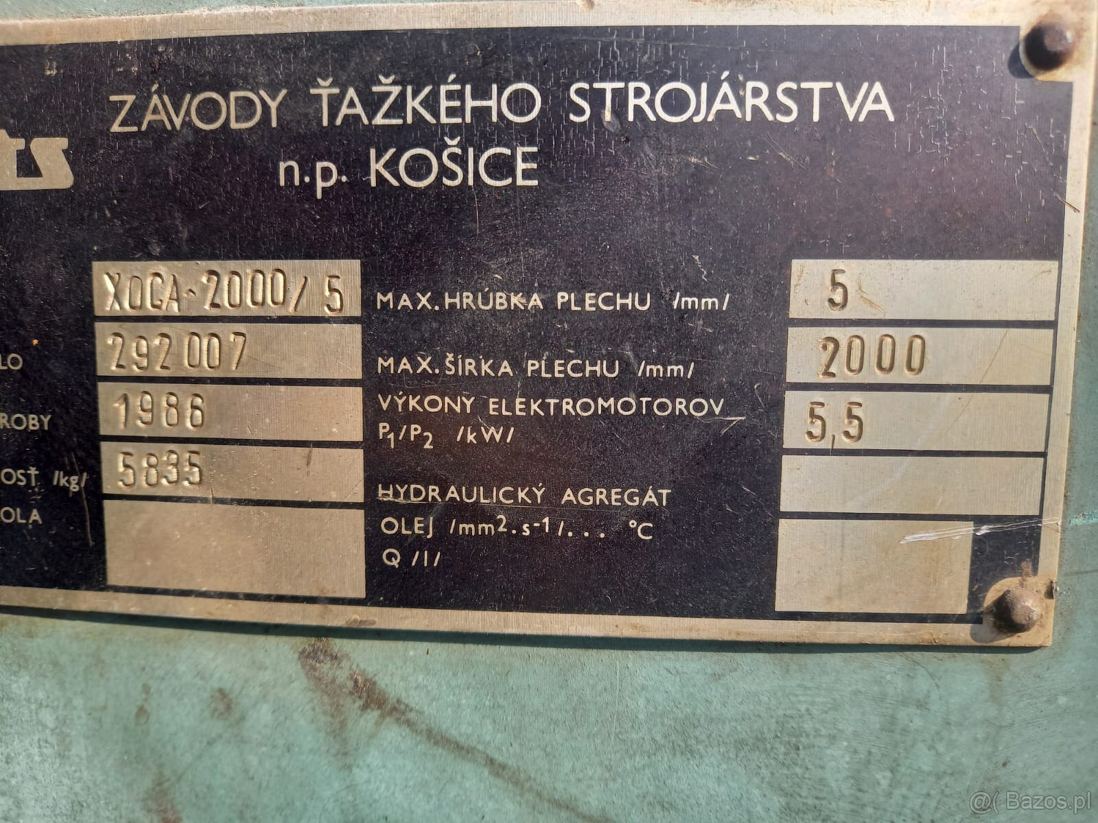 zaginiarka do blachy XOCA 2000/5 - 3