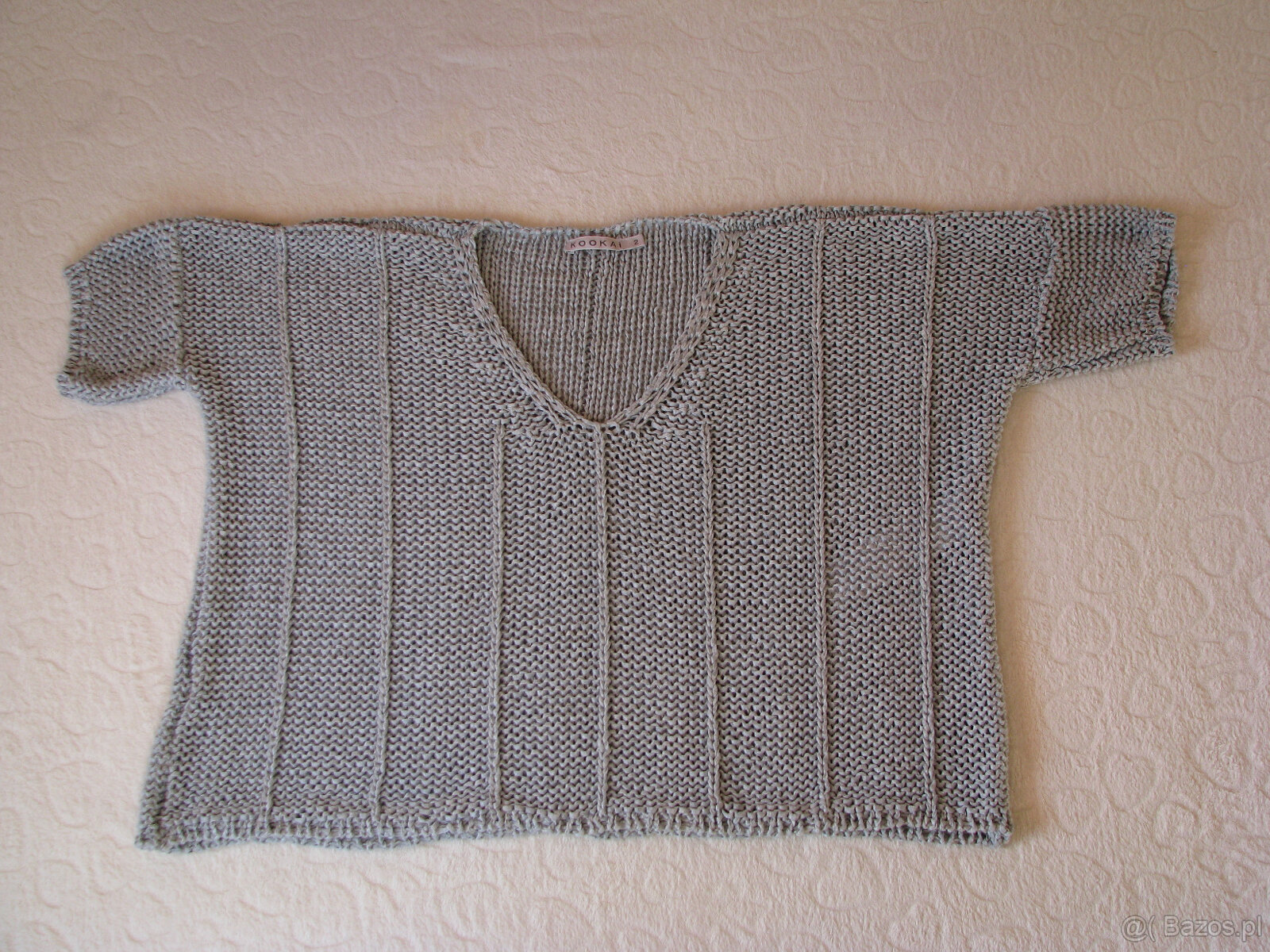 Luźny sweterek sweter narzutka oversize nietoperz r. S, M, L - 3