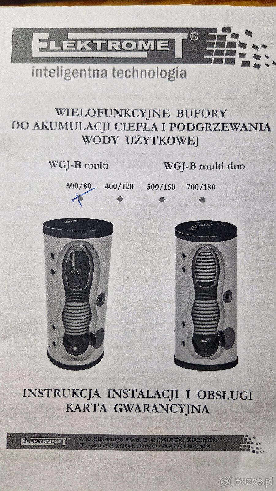 Bufor, zbiornik buforowy z dodatkową wężownicą 300l + 80l. - 3