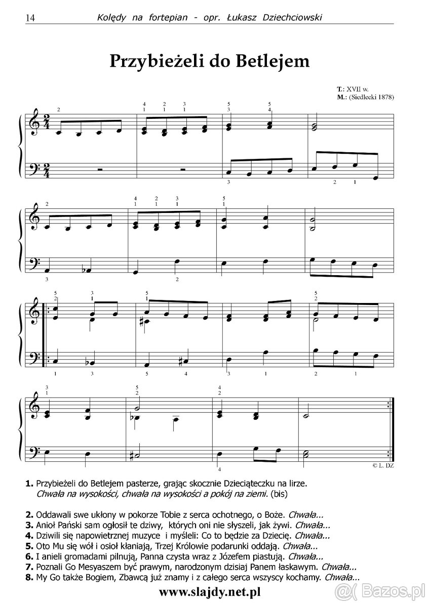 Kolędy na pianino, fortepian - nuty 21 kolęd, łatwe, nowe - 3