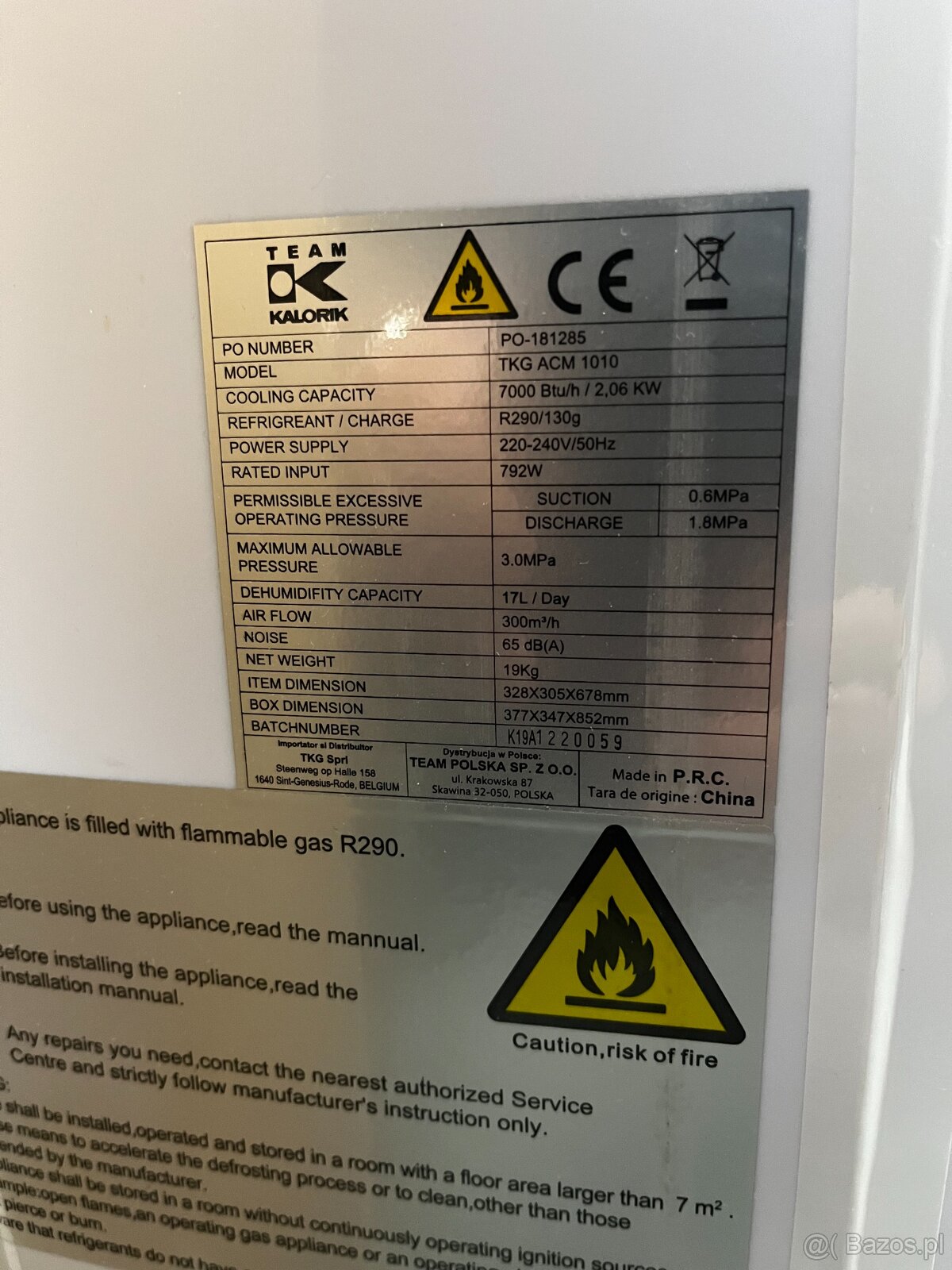 Sprzedam klimatyzator przenośny Kalorik TKG ACM 1010 - 3
