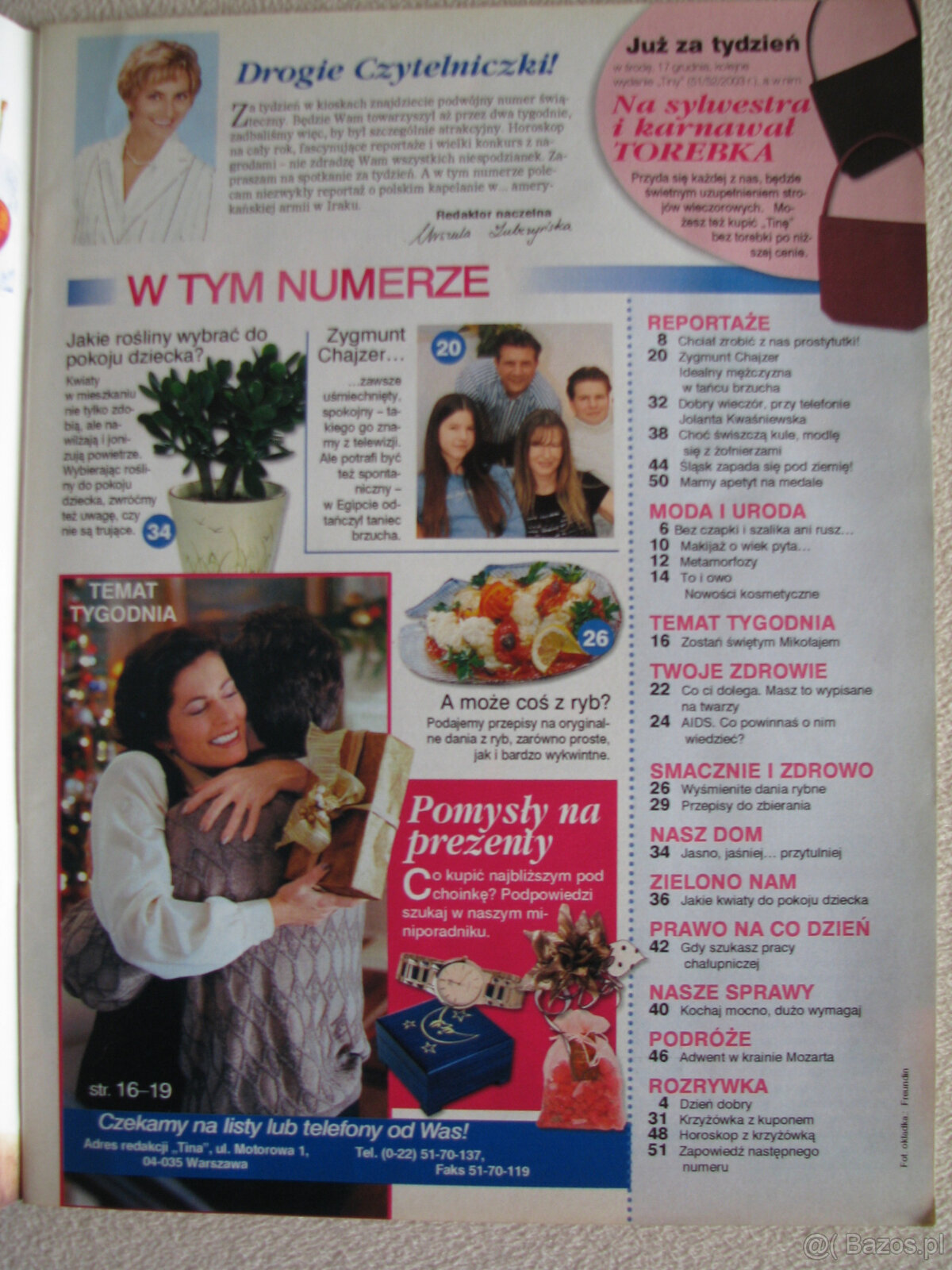Magazyn Tina nr 47 i 50 z 2003 r. Świat w oczach kobiet - 3