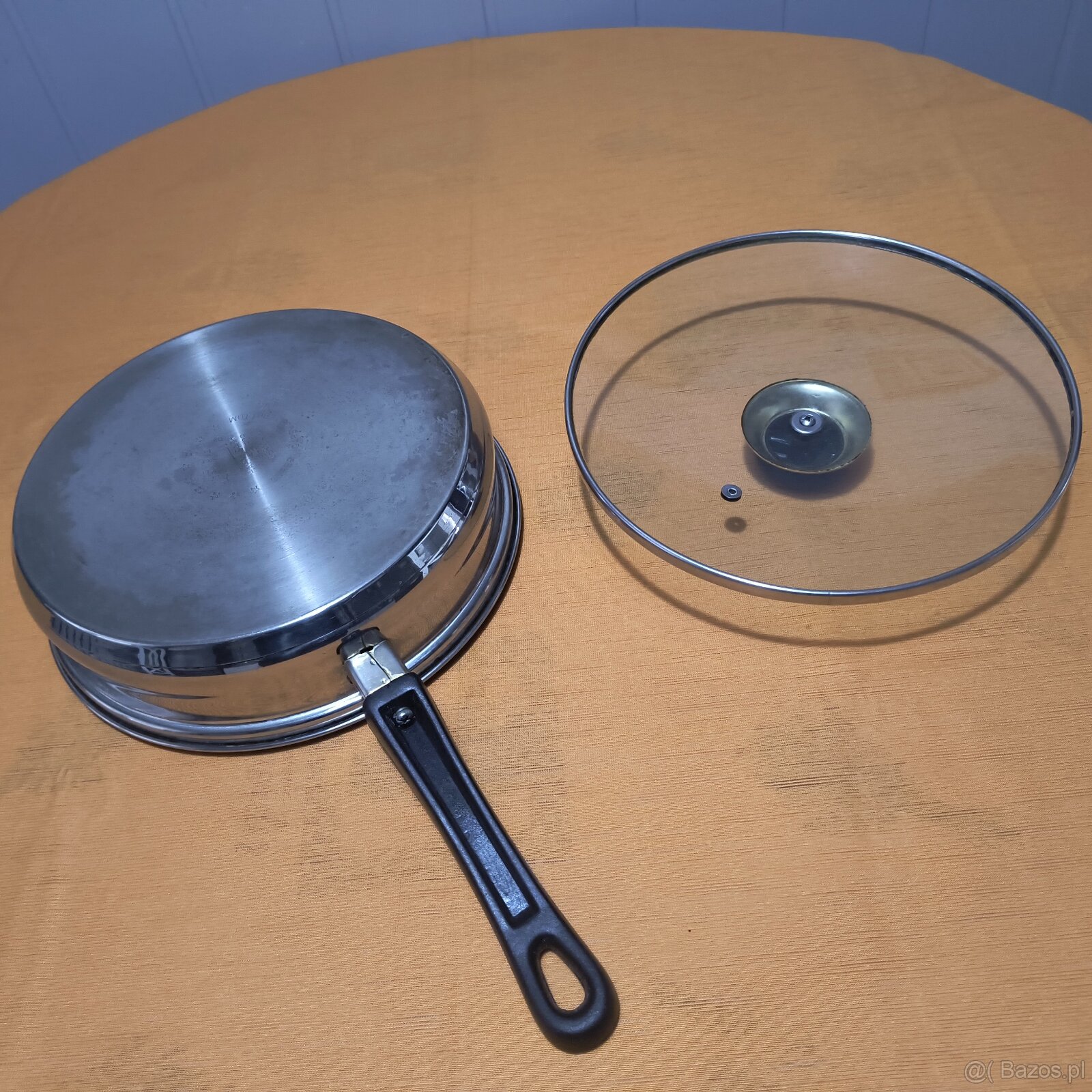 Patelnia srebrna z pokrywką - 3