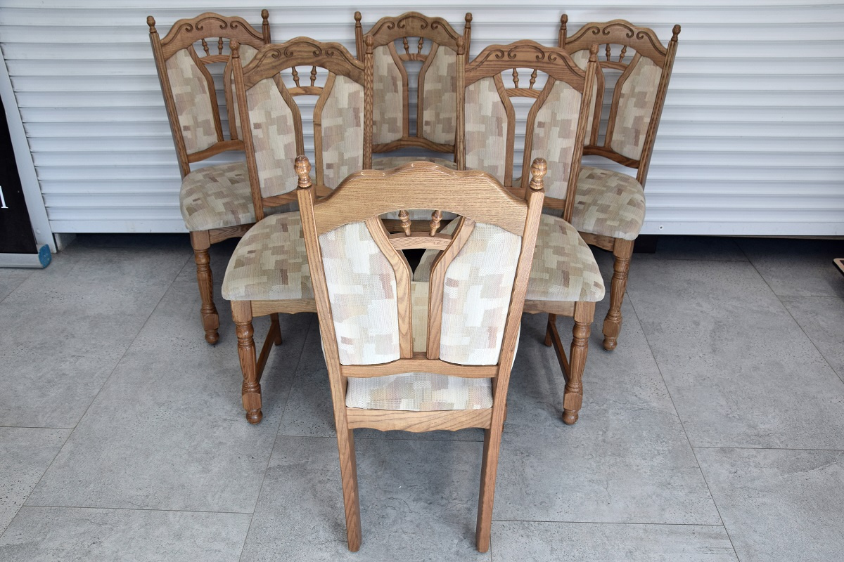 krzesła dębowe 6 sztuk - jak nowe - 3