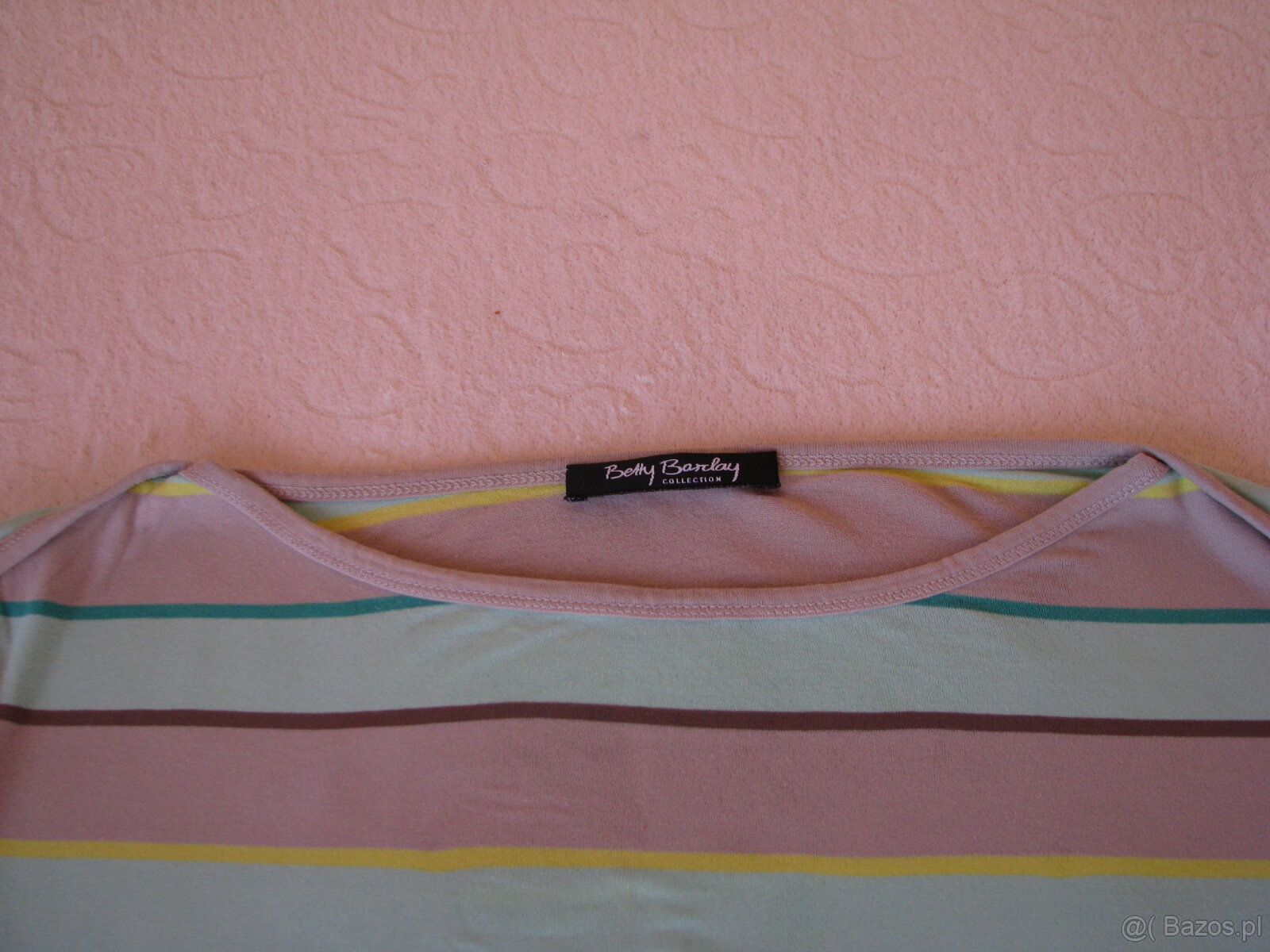 Lekka bluzka z długim rękawem, rozm. L w popielato-miętowe p - 3