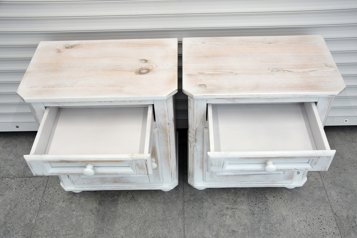 szafki nocne z drewna sosnowego - jak nowe - 3