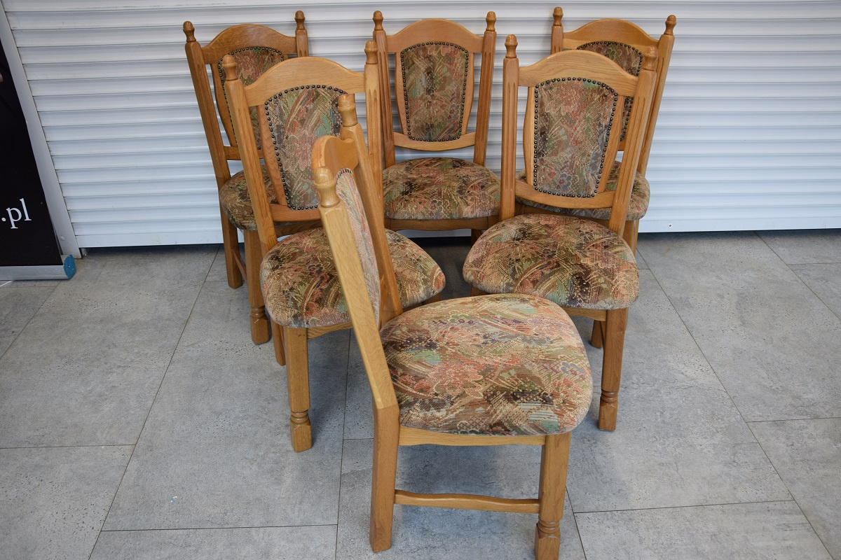 krzesła dębowe 6 sztuk - super stan - 3