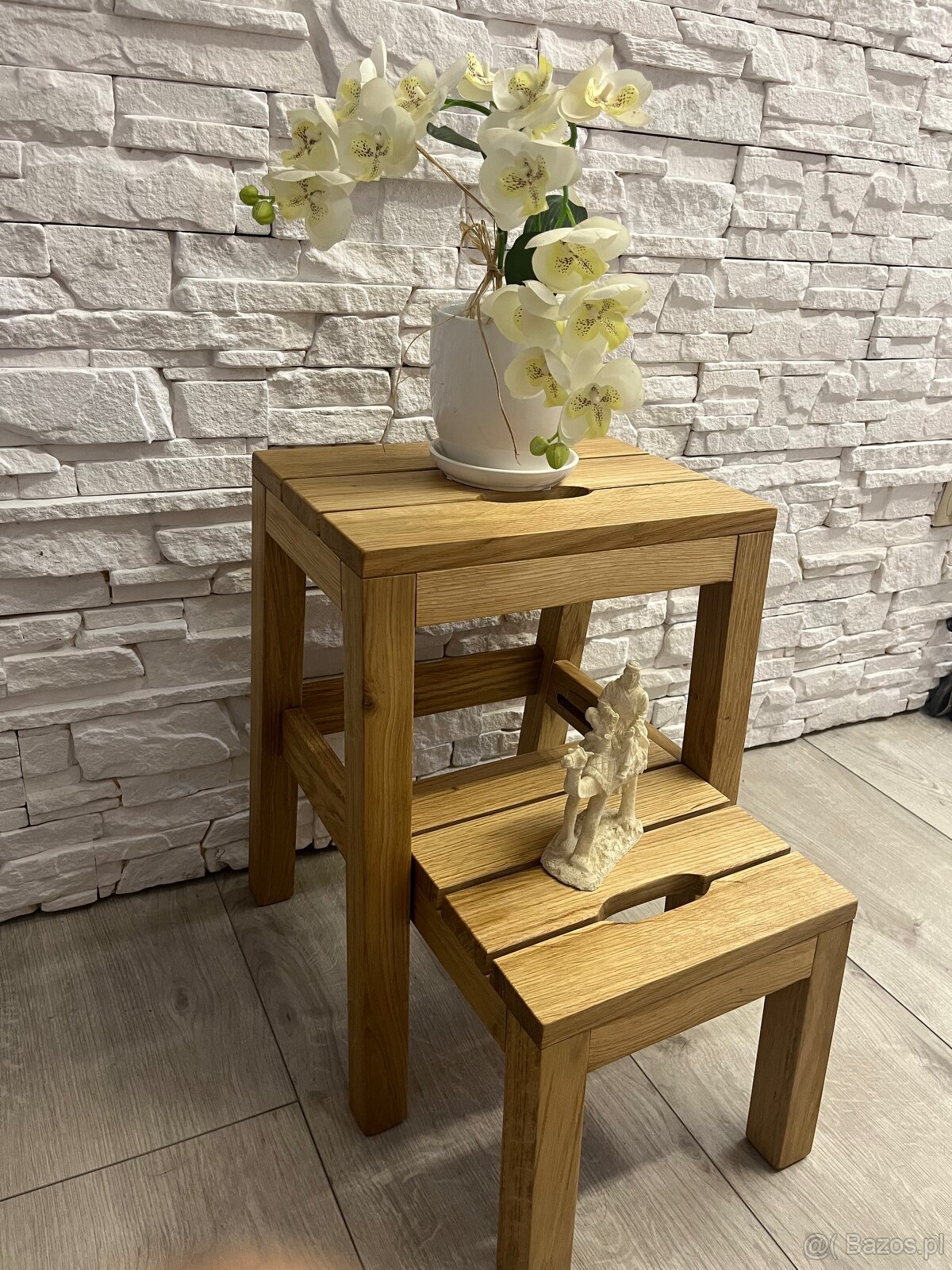 Taboret Dębowy 2w1 Stepoak - 3