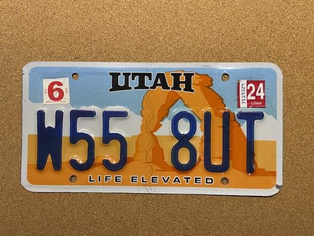 Tablica rejestracyjny USA, oryginał 4x Utah - 3
