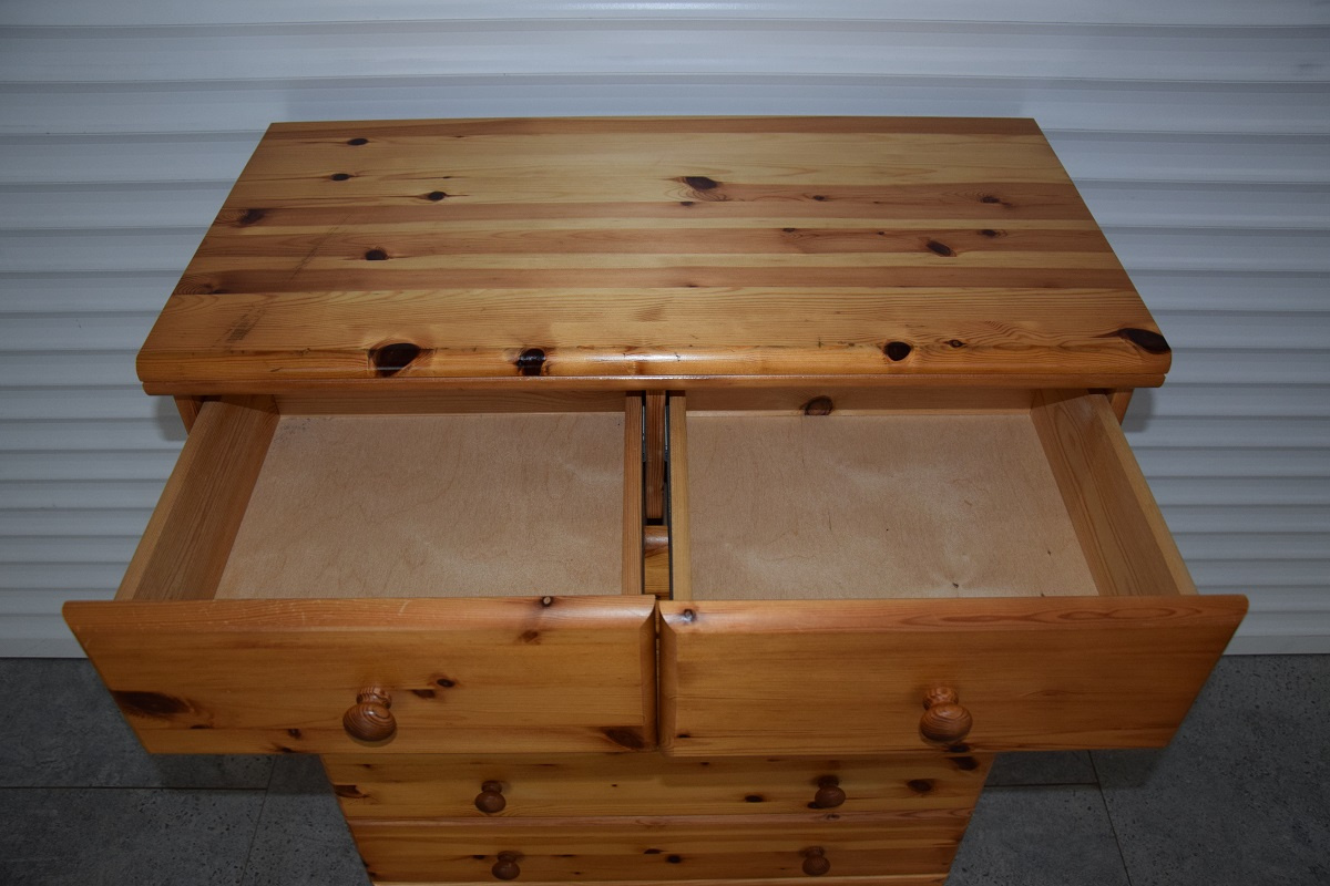 komoda z szufladami z drewna sosnowego - 3