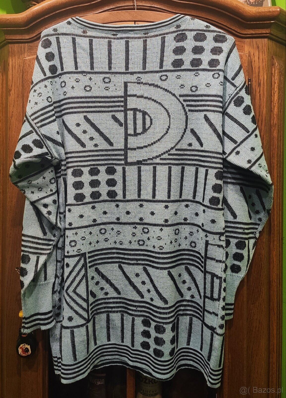 Sweterek miętowy we wzory rozm. L/40 MONDI - 3