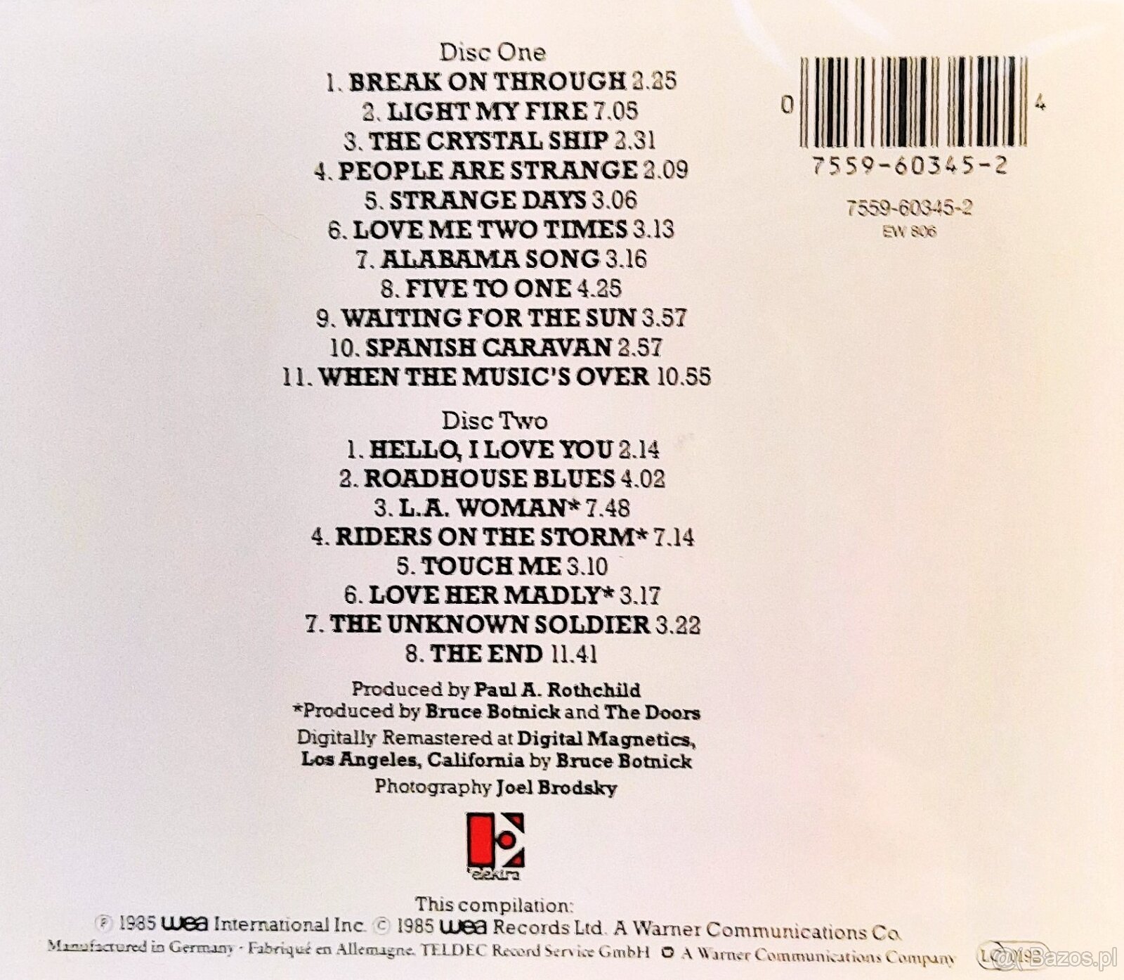 ⭐ Album 2XCD.Kultowego Zespołu THE DOORS -The Best T - 3