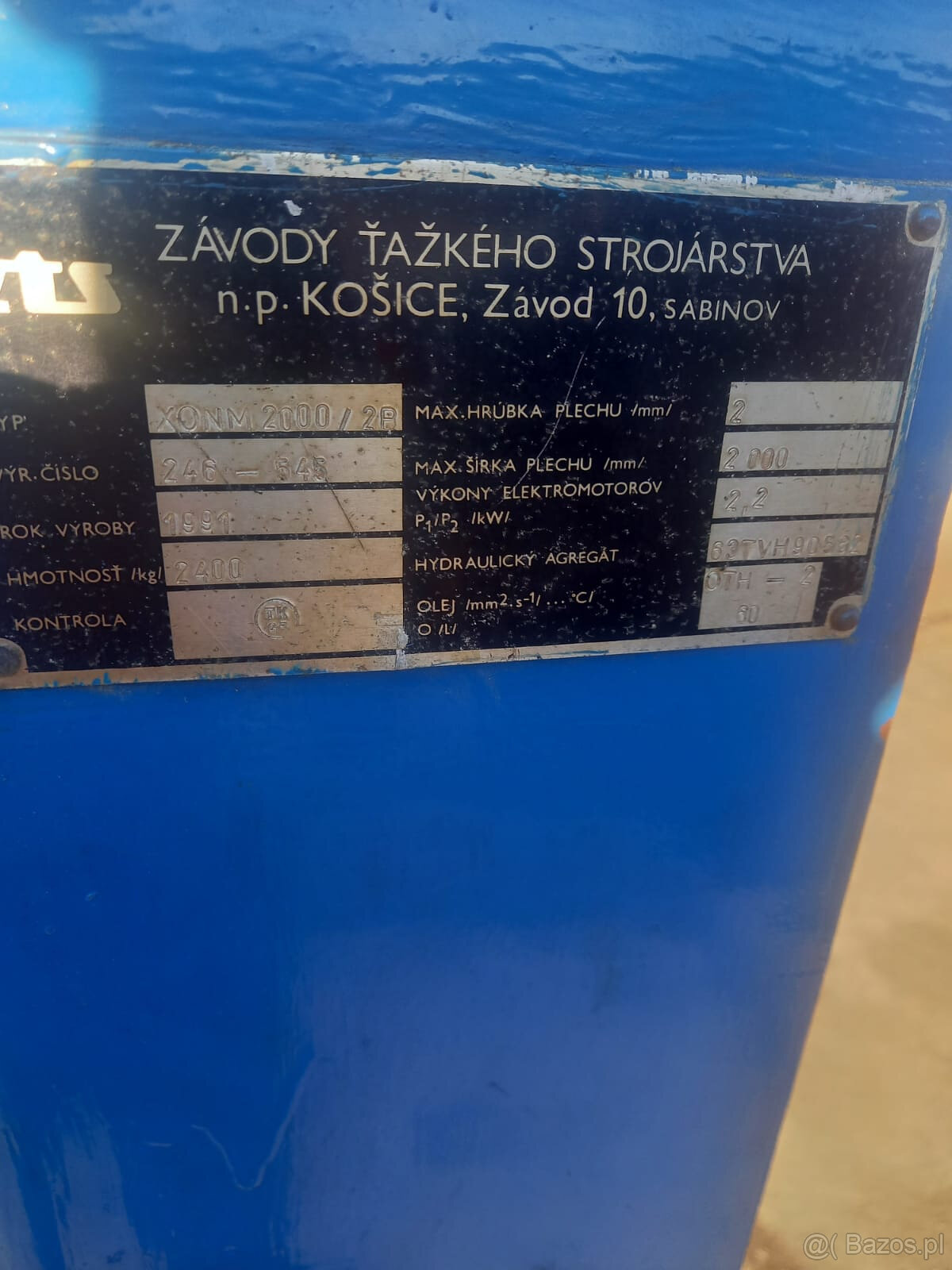 zaginarka elektromechaniczną do blachy typu XONM 2000-2B - 3