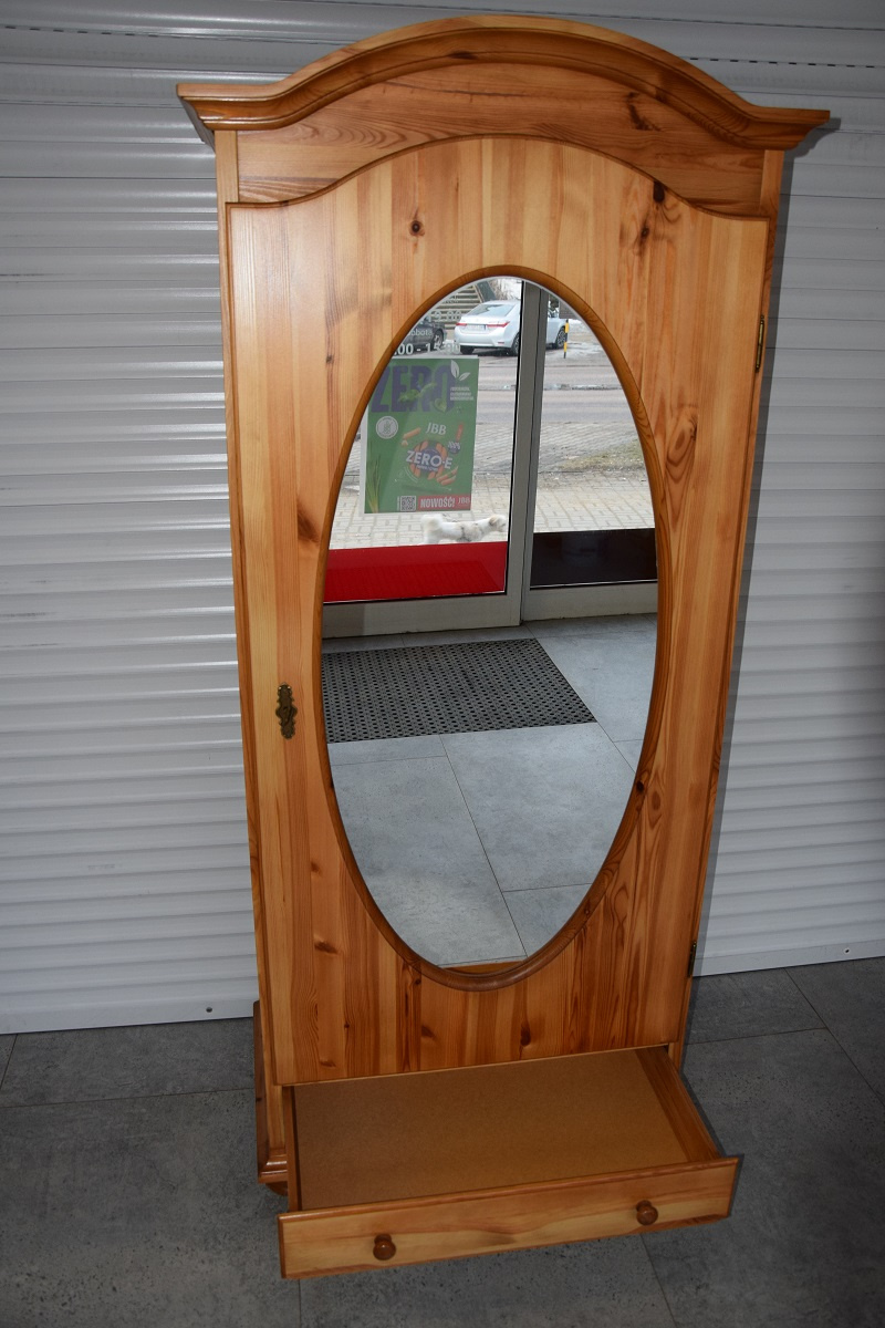 szafa z lustrem z drewna sosnowego - jak nowa - 3