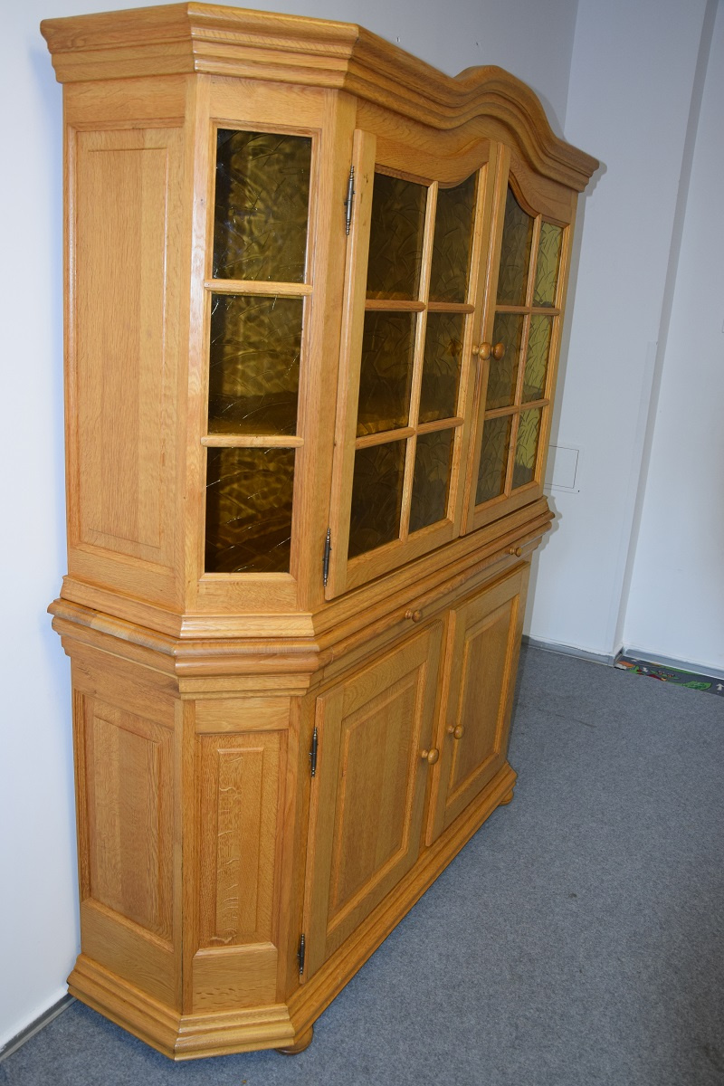 kredens z drewna dębowego - jak nowy - 3