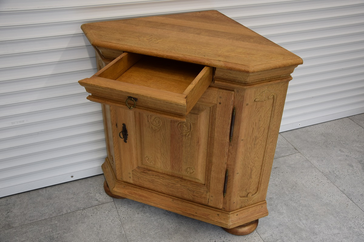 komoda narożna z drewna dębowego - jak nowa - 3