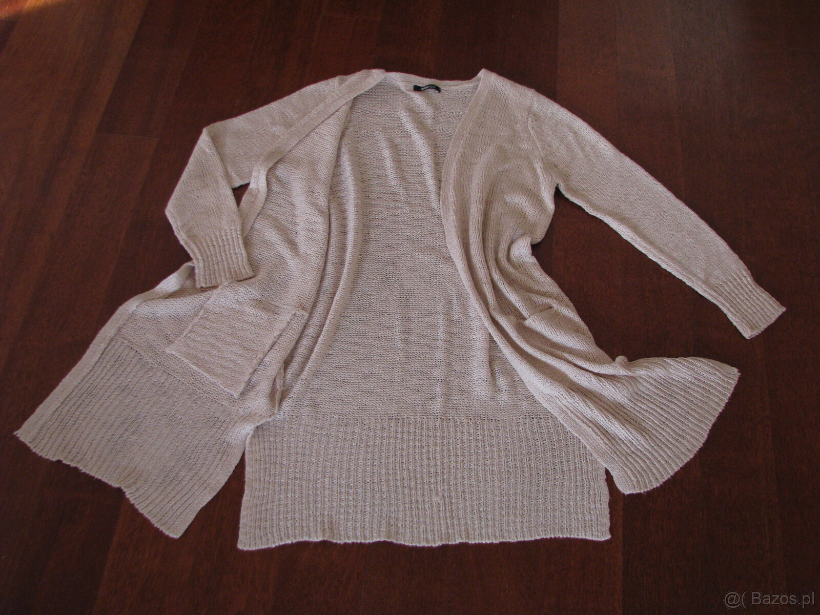 Kardigan, blezer, tunika, narzutka, długi sweter z kieszenia - 3