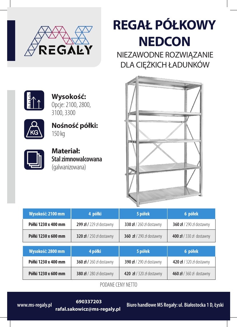 Sprzedam regały magazynowe od 279zł (MS REGAŁY) - 3