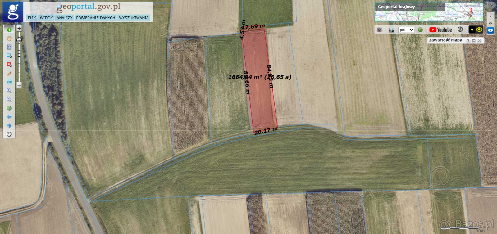 Działka rolna o powierzchni 1700m², Chrusty, gm. Lisków - 3