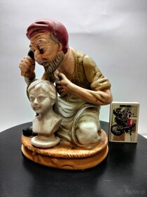 Włoska porcelana figura Rzeźbiarz- stan idealny - 3