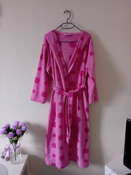 Długi ciepły polarowy szlafrok - 3