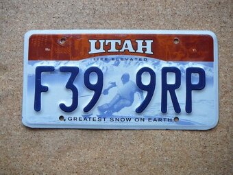 Tablica rejestracyjny USA, oryginał 4x Utah - 3