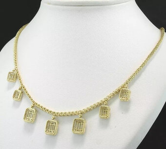 7,25 KARATÓW BRYLANTNY LUKSUSOWY NASZYJNIK ZŁOTA 750 25 GR - 3