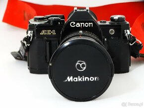 Aparat Canon AE-1 + obiektyw Makinon mc 28-80mm f 3.5 - 4.5 - 3
