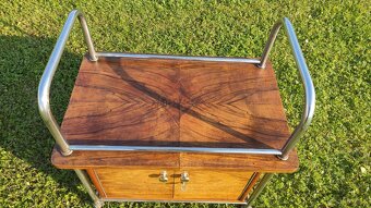 Chromový funkcionalistický servírovací stolek - 3