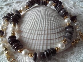 Naszyjnik masa perłowa perły - 3