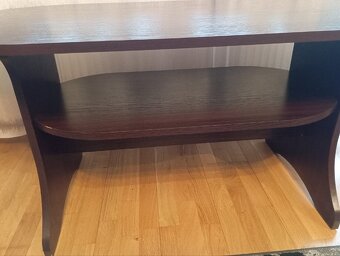 Stolik kawowy ława brązowy 120 x 60 cm - 3