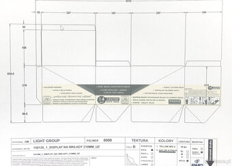 Wykrojniki na: tacki, 3 rozmiary kartonów, stand 3-poziomy. - 3