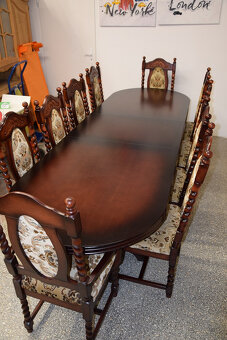 stół rozkładany i 10 krzeseł - komplet jak nowy - 3