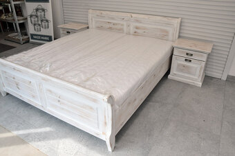łóżko do sypialni z materacami i szafkami - komplet jak nowy - 3