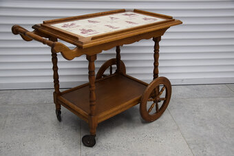 barek - stolik dębowy na kółkach - super stan - 3
