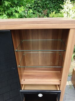 Elegancka Komoda Szafka czarny połysk/czarna śliwka Dekodom - 3