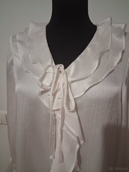 Elegancka biała bluzka M - 3