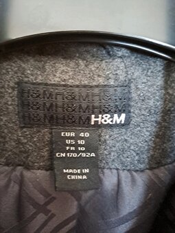Popielata kurtka wełniana firmy HM. - 3