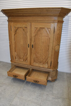 bieliźniarka z drewna dębowego - jak nowa - 3