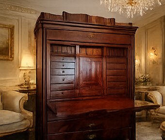 Oryginalna sekretera Biedermeier - 3