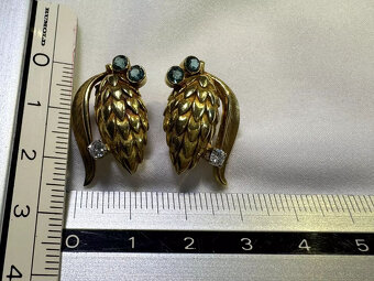 Zestaw biżuterii 750 GG 18 ct diamenty + kolorowe kamienie 1 - 3