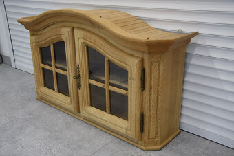 witryna wisząca z drewna dębowego - jak nowa - 3