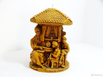 Ozdobna, rzeźbiona, duża i ciężka świeca o wysokości 28 cm i - 3