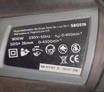 Młotowiertarka Graphite SdS+900w - 3