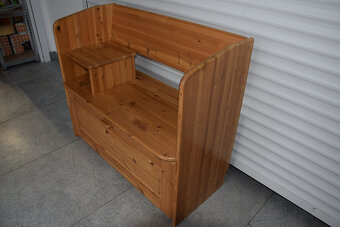 szafka na buty z siedziskiem z drewna sosnowego - 3