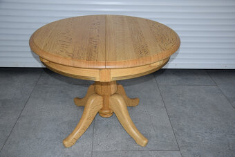 stół rozkładany i 4 krzesła - cały komplet z drewna dębowego - 3